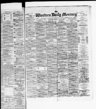 cover page of Western Daily Mercury published on May 29, 1879