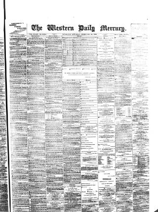 cover page of Western Daily Mercury published on February 28, 1880