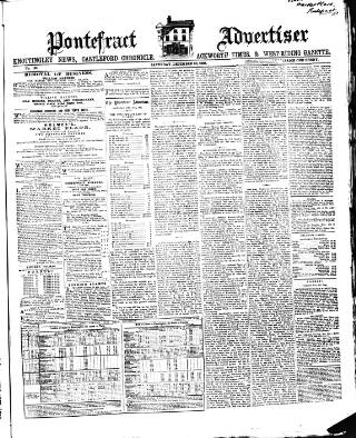 cover page of Pontefract Advertiser published on December 30, 1865
