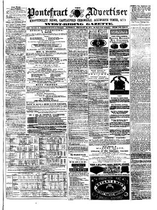 cover page of Pontefract Advertiser published on February 28, 1874