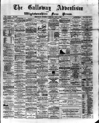cover page of Galloway Advertiser and Wigtownshire Free Press published on July 6, 1882