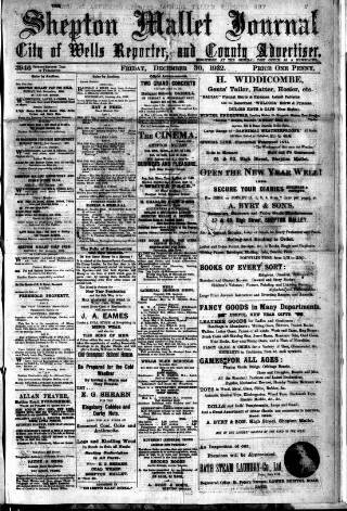 cover page of Shepton Mallet Journal published on December 30, 1932