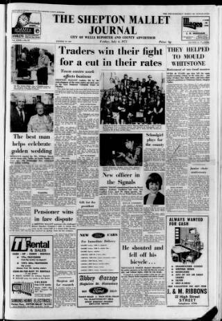 cover page of Shepton Mallet Journal published on July 6, 1973