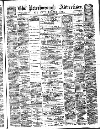cover page of Peterborough Advertiser published on September 18, 1880