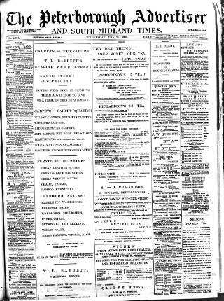 cover page of Peterborough Advertiser published on May 29, 1901
