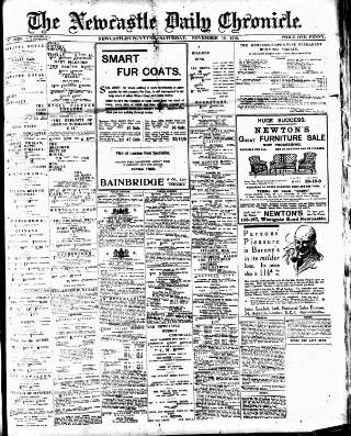 cover page of Newcastle Daily Chronicle published on November 15, 1919