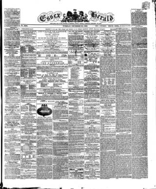 cover page of Essex Herald published on December 30, 1862