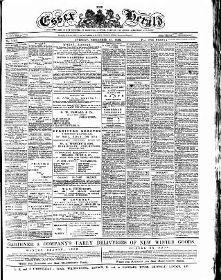 cover page of Essex Herald published on September 18, 1888