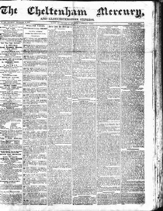 cover page of Cheltenham Mercury published on September 18, 1869