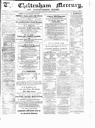 cover page of Cheltenham Mercury published on November 30, 1872
