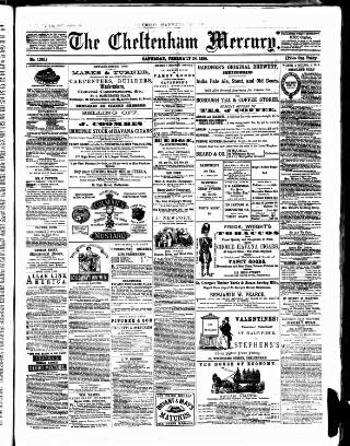 cover page of Cheltenham Mercury published on February 28, 1880