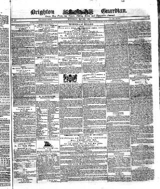 cover page of Brighton Guardian published on May 29, 1833
