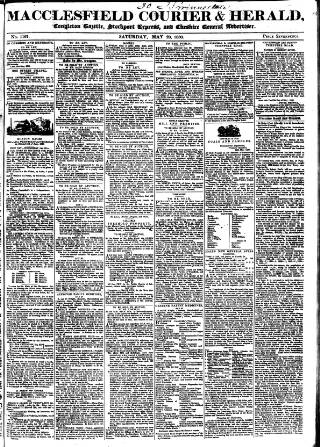 cover page of Macclesfield Courier and Herald published on May 29, 1830