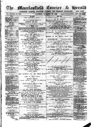 cover page of Macclesfield Courier and Herald published on November 30, 1889
