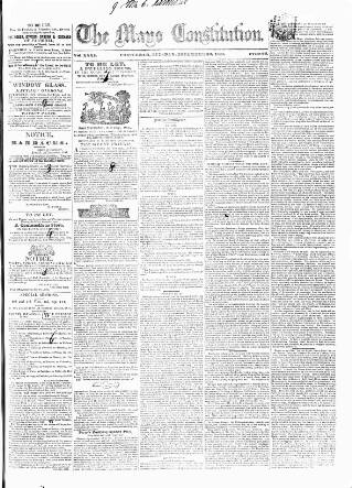cover page of Mayo Constitution published on November 30, 1841