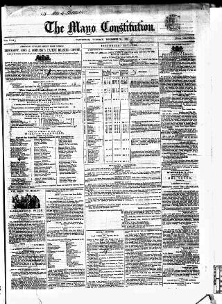 cover page of Mayo Constitution published on December 30, 1851