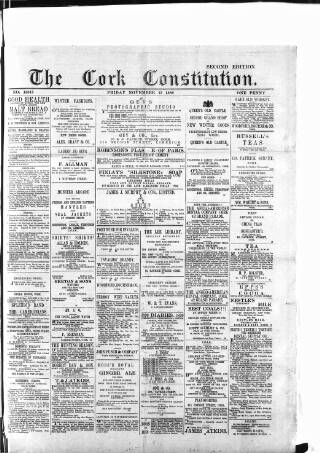 cover page of Cork Constitution published on November 15, 1889