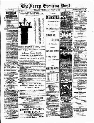 cover page of Kerry Evening Post published on July 6, 1892