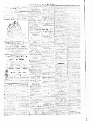 cover page of Waterford Mirror and Tramore Visitor published on May 29, 1884