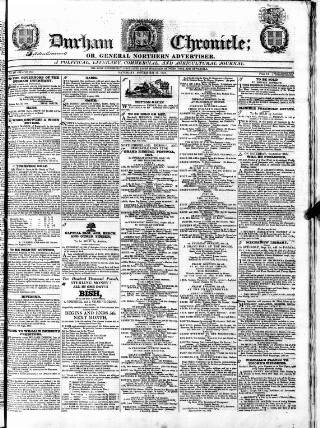cover page of Durham Chronicle published on September 18, 1824