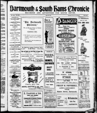 cover page of Dartmouth & South Hams chronicle published on July 6, 1917