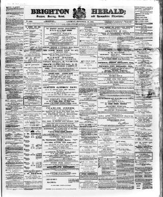 cover page of Brighton Herald published on September 18, 1886