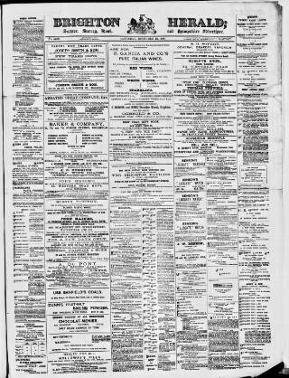 cover page of Brighton Herald published on December 26, 1891