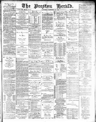 cover page of Preston Herald published on November 15, 1890