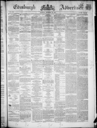 cover page of Edinburgh Advertiser published on December 30, 1851