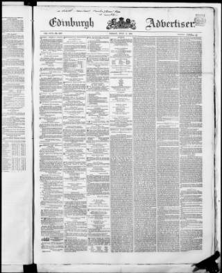 cover page of Edinburgh Advertiser published on July 6, 1855