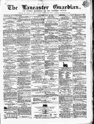 cover page of Lancaster Guardian published on November 30, 1861