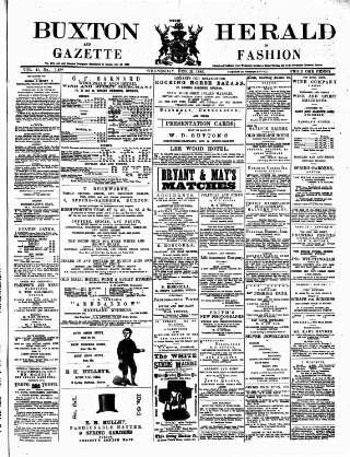 cover page of Buxton Herald published on February 28, 1883