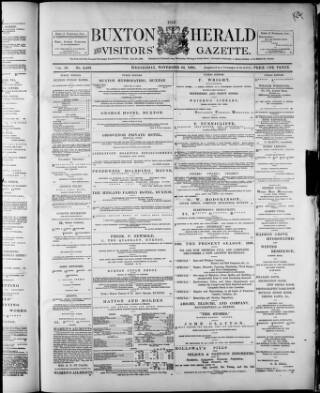 cover page of Buxton Herald published on November 30, 1898