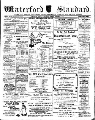 cover page of Waterford Standard published on November 15, 1911