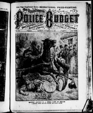 cover page of Illustrated Police Budget published on November 30, 1895