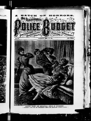 cover page of Illustrated Police Budget published on September 18, 1897