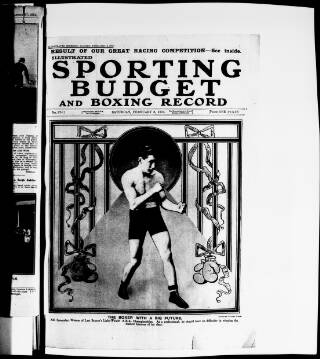 cover page of Illustrated Police Budget published on February 3, 1912