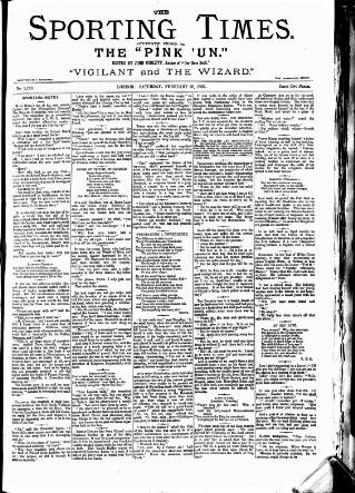 cover page of Sporting Times published on February 28, 1885