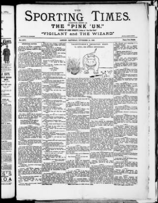 cover page of Sporting Times published on November 30, 1889