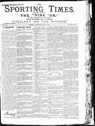 cover page of Sporting Times published on July 6, 1912