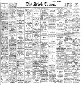 cover page of Irish Times published on September 18, 1901