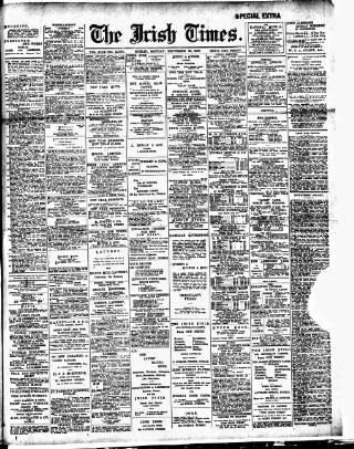 cover page of Irish Times published on December 30, 1907