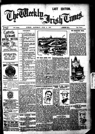 cover page of Weekly Irish Times published on July 6, 1901