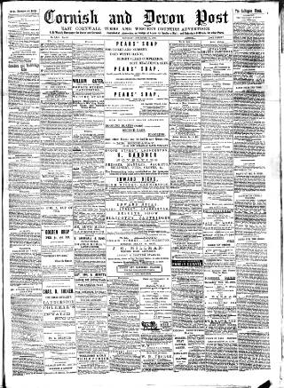 cover page of Cornish & Devon Post published on November 15, 1890