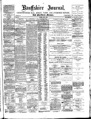 cover page of Banffshire Journal published on July 6, 1886