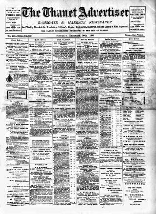 cover page of Thanet Advertiser published on December 30, 1899