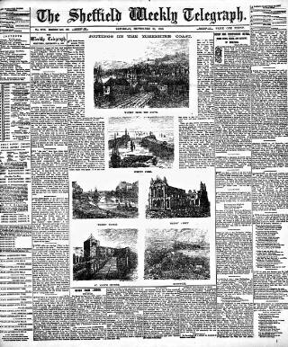 cover page of Sheffield Weekly Telegraph published on September 18, 1886