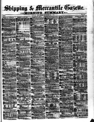 cover page of Shipping and Mercantile Gazette published on December 30, 1874