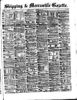 cover page of Shipping and Mercantile Gazette published on February 28, 1881
