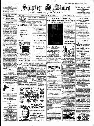 cover page of Shipley Times and Express published on May 29, 1903